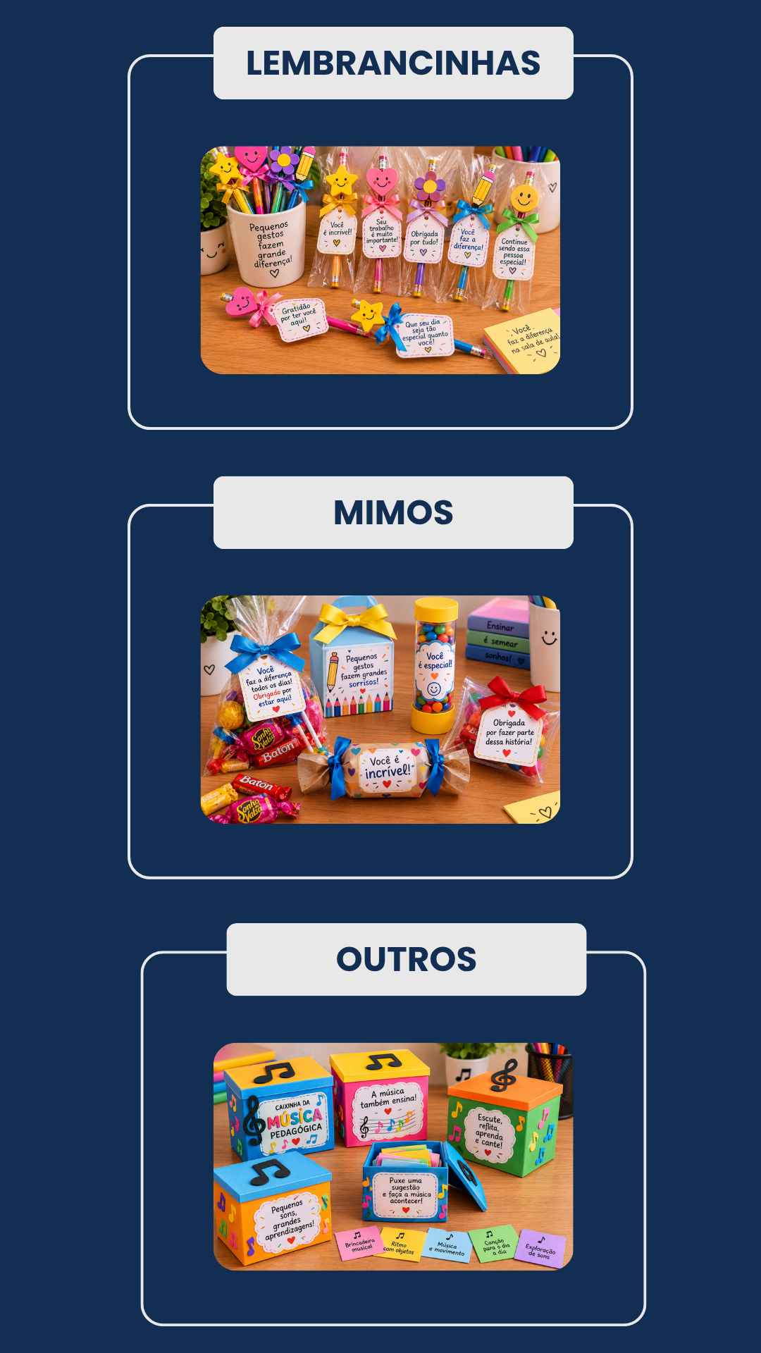 Informações do Pack de Materiais Pedagógicos