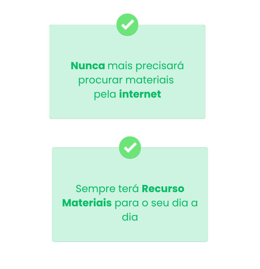 Categorias de materiais pedagógicos